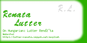 renata lutter business card